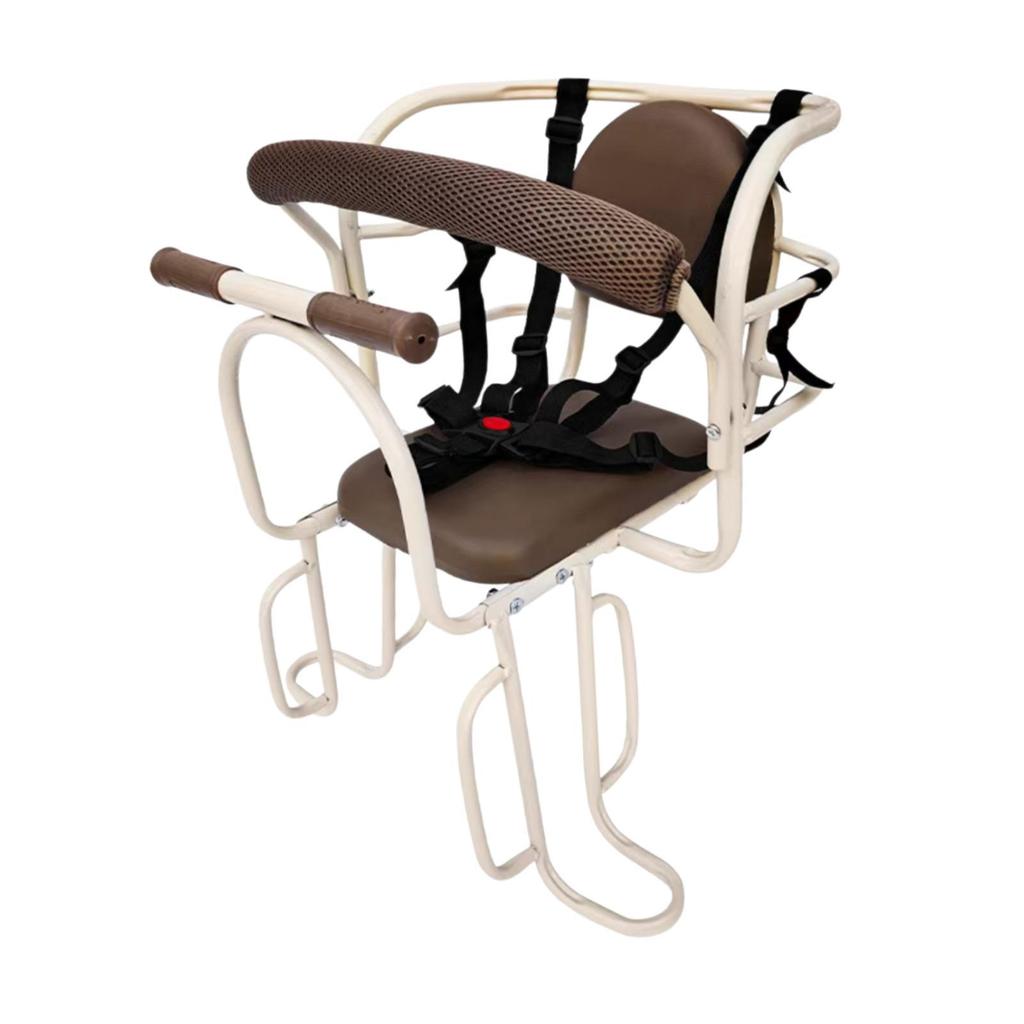 Kids Bike Seat Stable Portable with Backrest Protective Child Rear No Belt