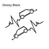 Auto Fenster Herzschlag Aufkleber Grafik Vinyl Decal Auto Tuning Dekoration Für MINI Cooper S JCW One D R55 R56 F55 F56 R60 F60