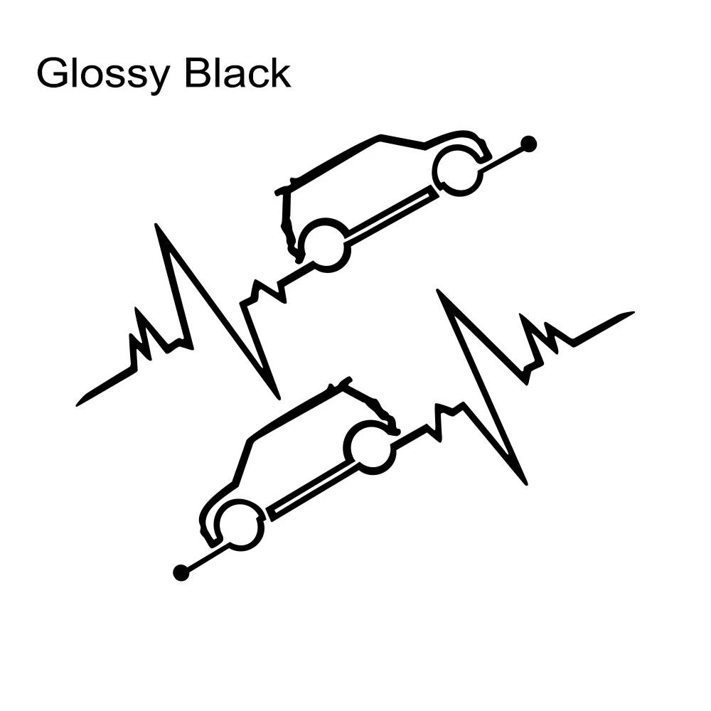Auto Fenster Herzschlag Aufkleber Grafik Vinyl Decal Auto Tuning Dekoration Für MINI Cooper S JCW One D R55 R56 F55 F56 R60 F60