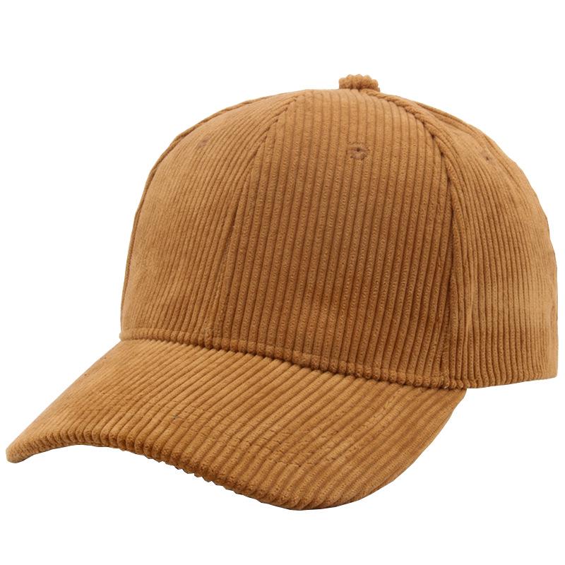 2021 Unisex Retro Corduroy Baseball Cap - Solid Color, Casual & Warm
