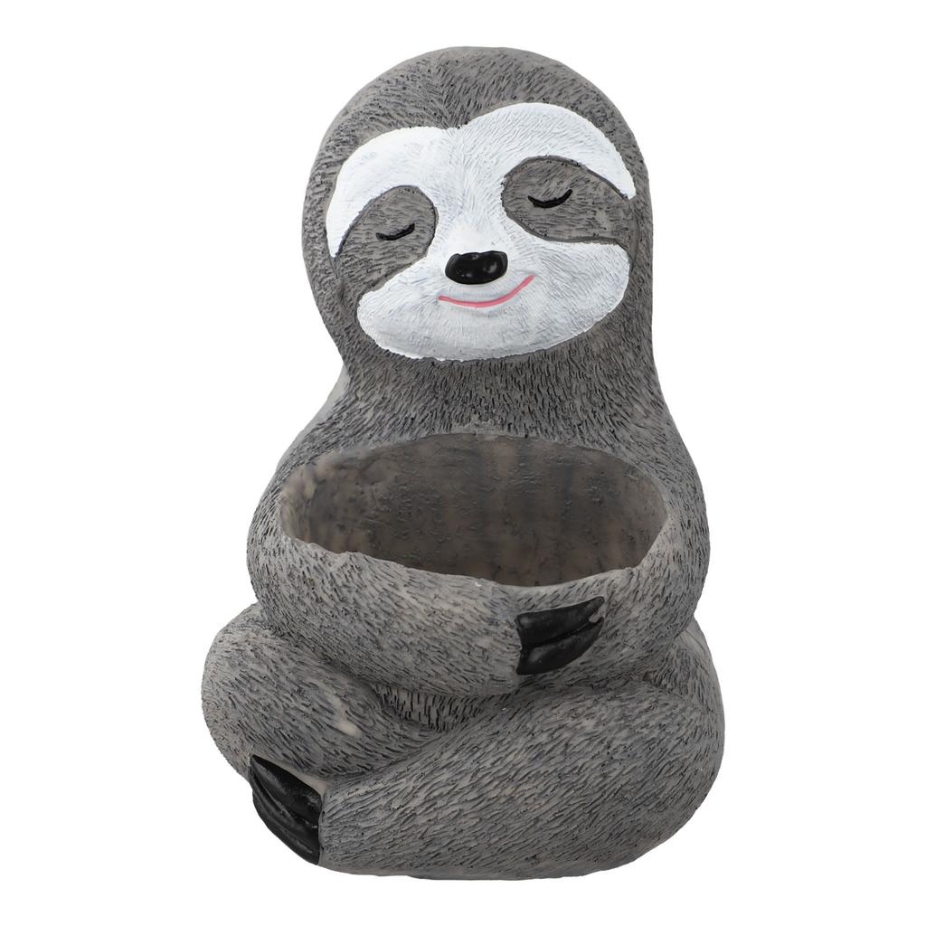 12.5*8.5cm Sloth Plant Holder Resin Sloth Succulent Holder Unique Home Accent Lightweight Resin Material Versatile Plant Display