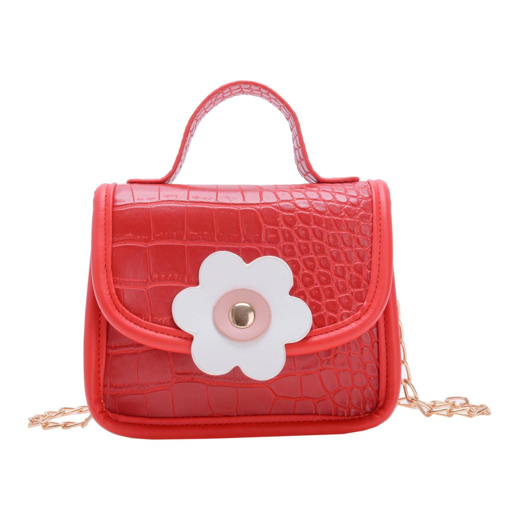 Charming Floral Pattern Mini Crossbody Bag For Kids With Breathable Pu Material