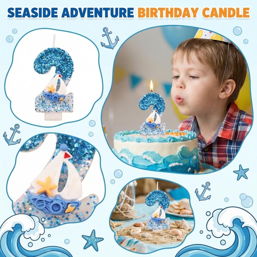 Fashion Cartoon Creative Birthday Candles Party Digital Candles
