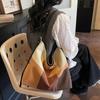 Crossbody Bag Large-capacity Retro Single-shoulder Tote Bag Women Contrasting Color Fashion Splicing Matte Texture