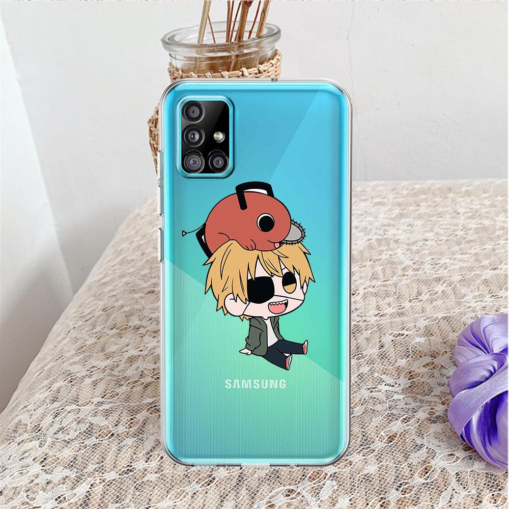 Soft Case For Samsung Galaxy A52 A12 A51 A32 A21s A22 A71 A31 A41 A53 A13 A02s A11 A72 A33 Clear Phone Cover Chainsaw Man Power