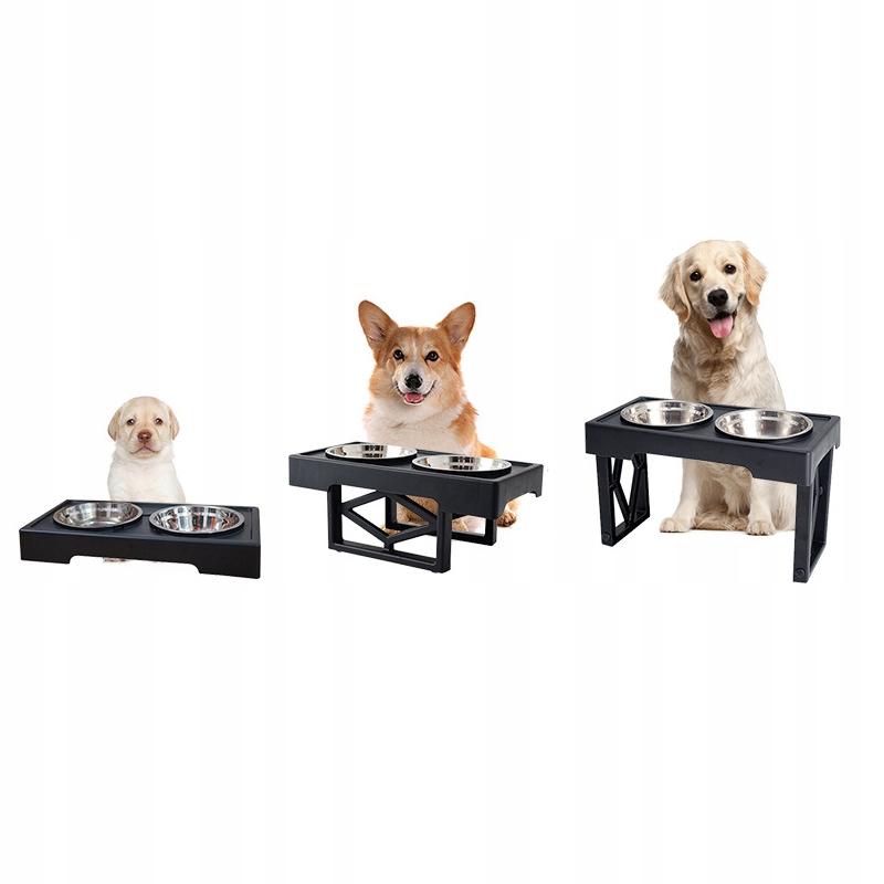 Állványos, Lassú Evésű Kutyatál, Dupla, Állítható