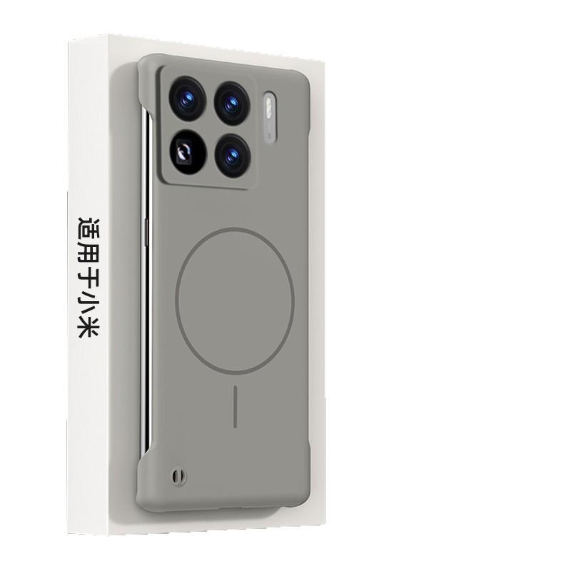 Soft slim bezel magnetic frameless phone case compatible with Xiaomi 15 PRO, shockproof K80 PRO, and ultra-thin Note 14 Pro