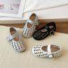 Girls' Vintage Hollow Strap Sandals2026New Spring/Summer Shallow-Soled Baby Shoes, French Style Ultra-Soft Ballet Shoes