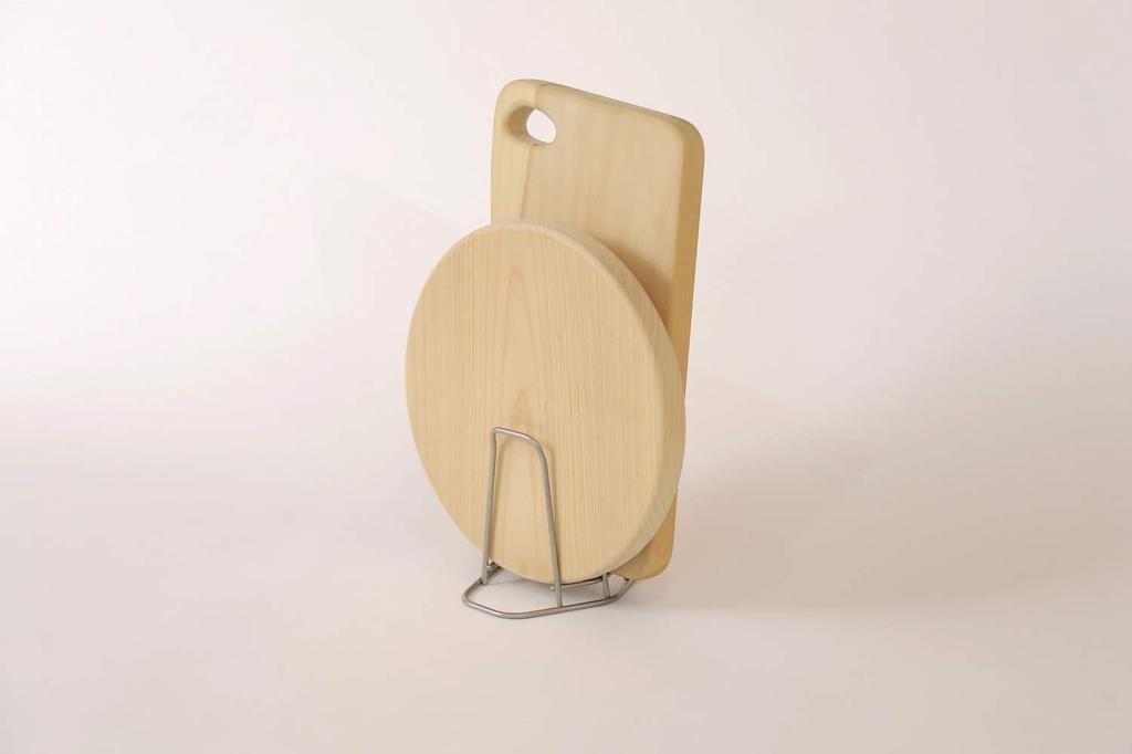 Woodpecker Cutting Board Stainless Round Cutting Kitchen Made In Japan 2 Stand, Steel, Board, Storage, (for Pieces)