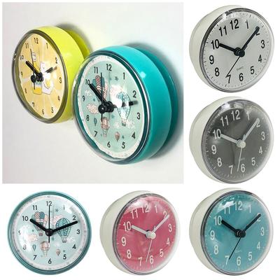 Living Room Kitchen Clock Art Mini Sucker 3D Battery Powered Home Decor Shower Clocks Wall Clock Wall Watch