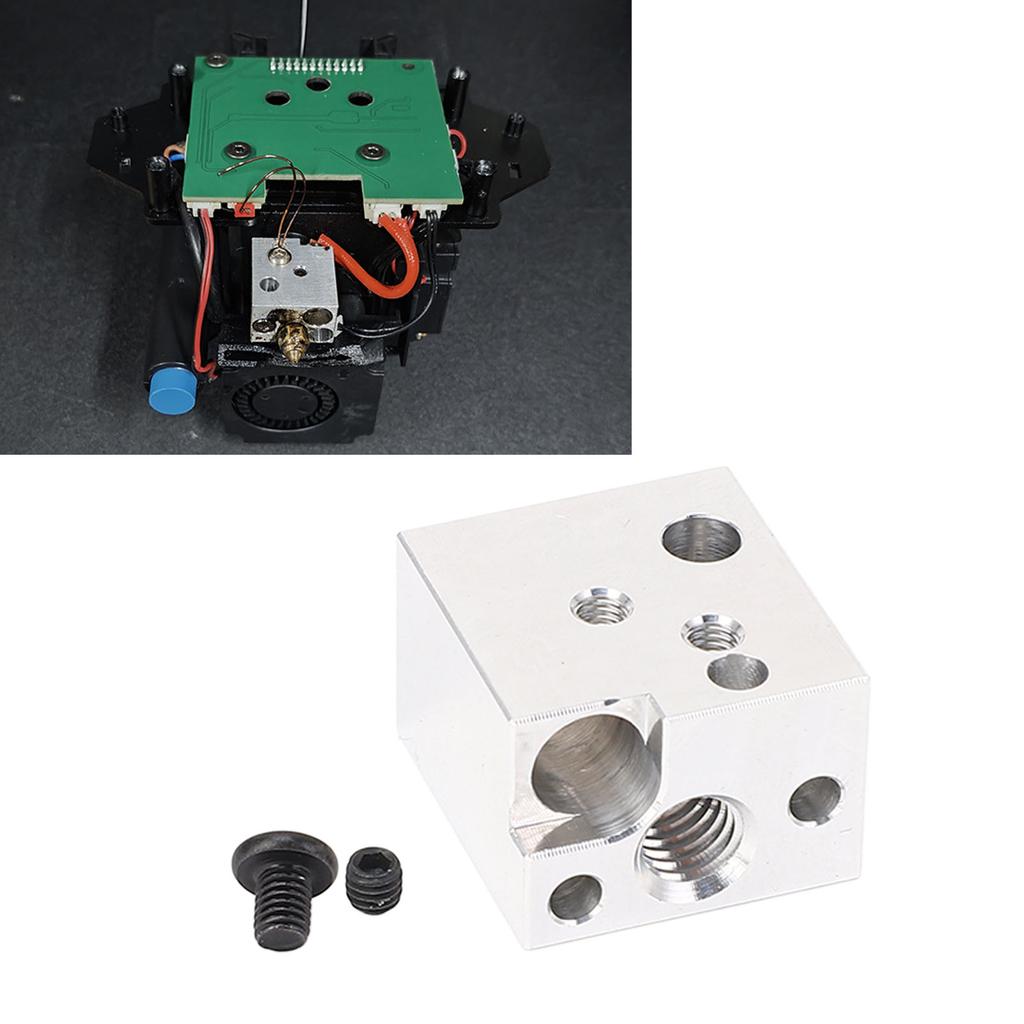 Hot End Heating Block High Temperature Resistant Copper Plated Alloy 3D Printer Hotend Extruder Heat