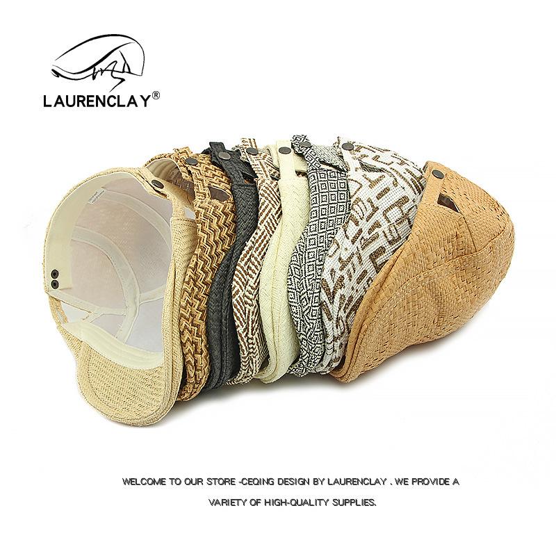Men's Straw Hat Beret: Spring/Summer Sun Protection, Retro Duckbill Newsboy Cap.