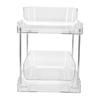 Under Sink Pull Out Organizer Multi Purpose Stackable Transparent Space Saving PET Under Sink Storage Shelf for