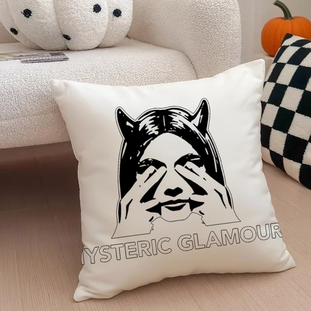 Apanese Fashion Brand H-Hysteric Glamour Cushion Cover Throw Pillow Cover Hidden Button Durable Polyester Chair Cushion