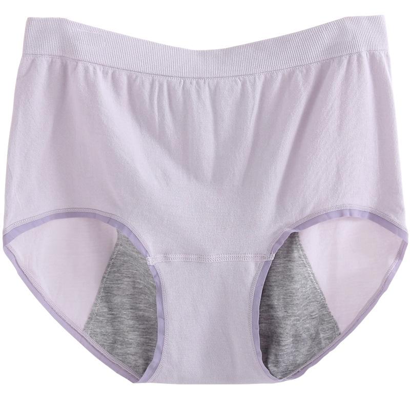 Leakproof High Waist Plus Size Period Panties - Breathable Pure Cotton for Women