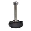 Furniture Base M8 M10 M12 Adjustable Rubber Mounting Feet Rubber Leveling Foot for Aluminum Profile #7864