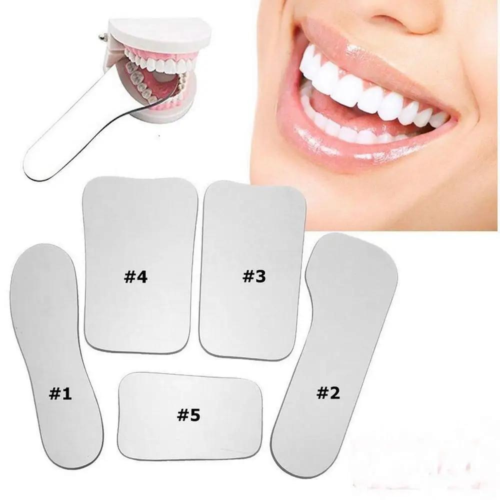 Dental Intraoral Photographic Glass Mirror Double-Side Reflector Rhodium Occlusal Dental Tools
