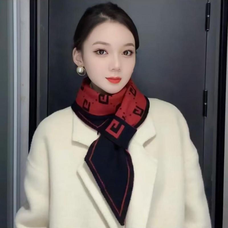 Womens Knitted Triangle Scarf Winter Warmth Stylish Geometric Lightweight Neck Warmer Students