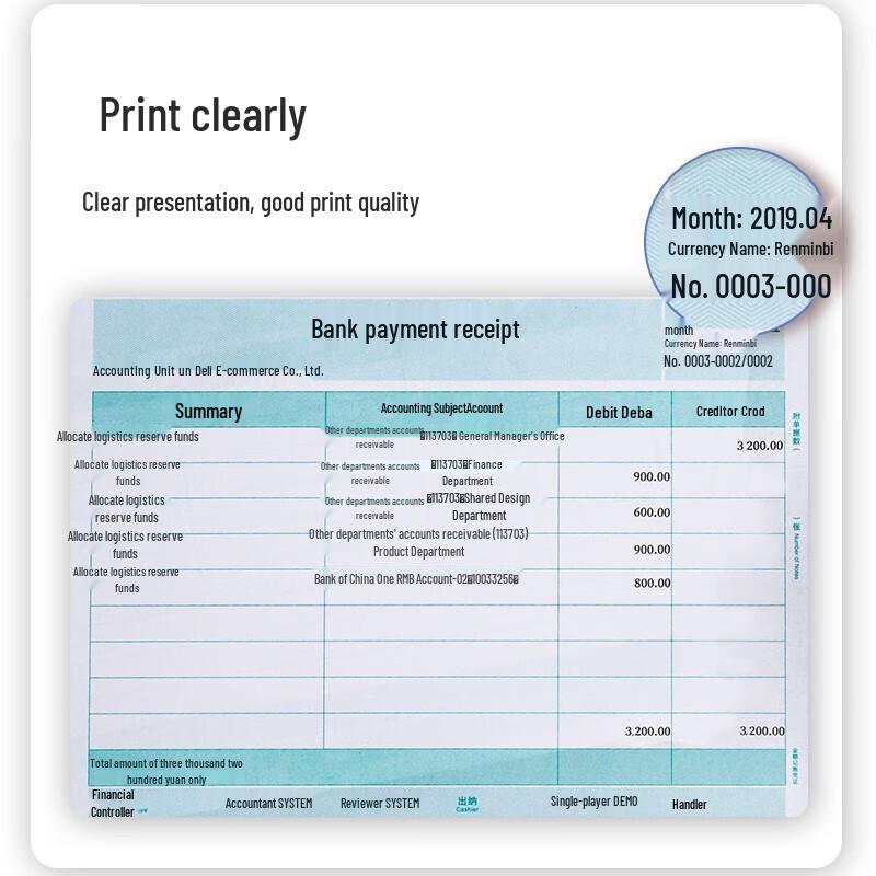 Deli KPJ106H Laser Accounting Voucher Paper
