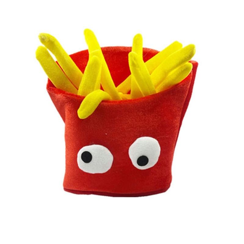 

Chubby French Fries Headgear Perfect for Halloween Parties Food Prank Costume Accessories Photo Props 1