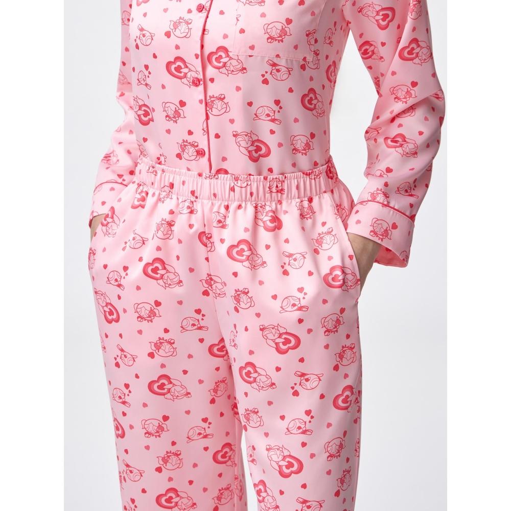 Gu By Uniqlo Satin Pajama  Long Sleeve   Long Pants  The Powerpuff Girls