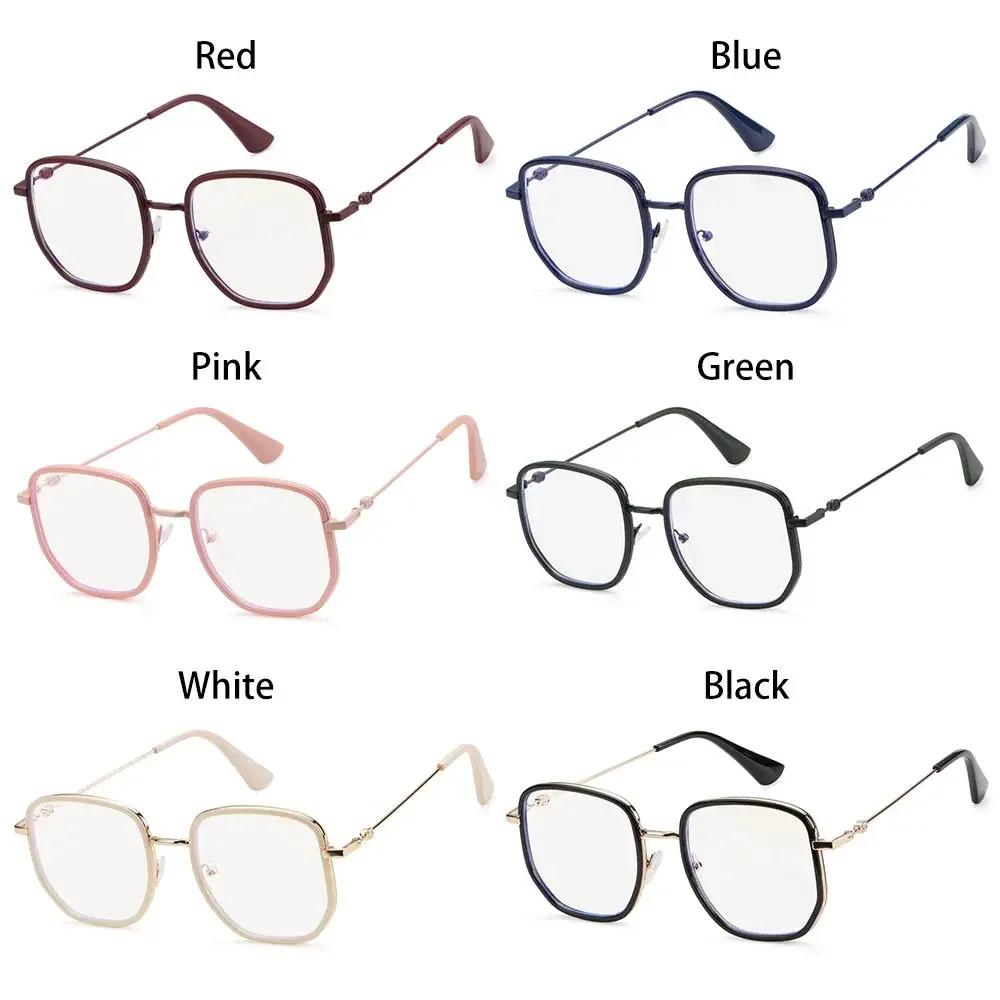 Blue Light Blocking Glasses Rectangle Frame for Computer Reading Men Women Metal Eyewear Unisex Vision Care