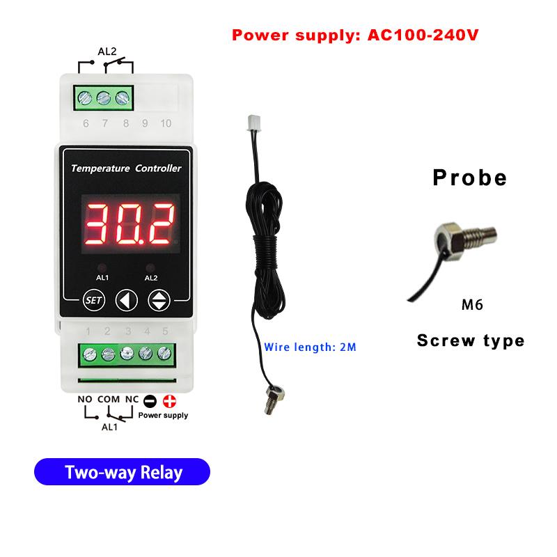 YB103TM din rail thermostat 220V with sensor Electronic thermometer Thermal relay incubator digital meter temperature controller