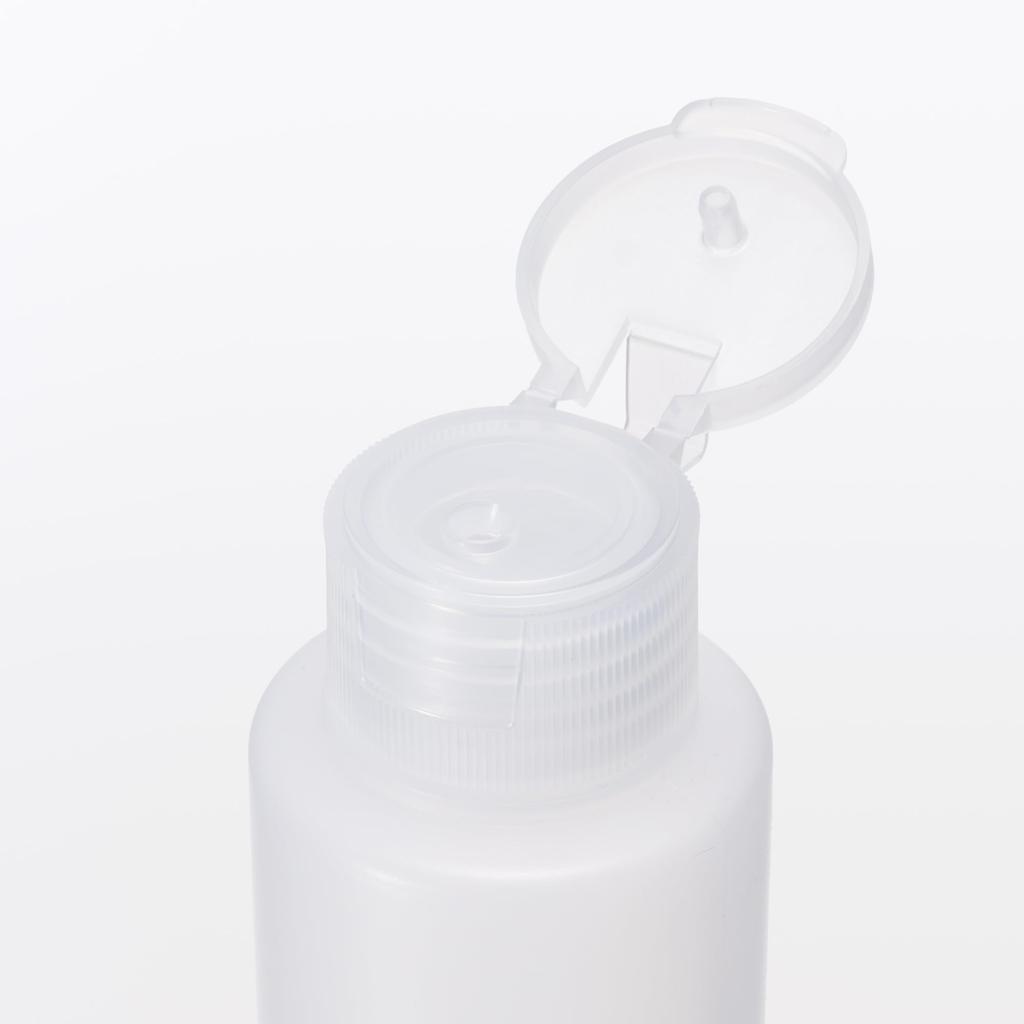 MUJI Polyethylene Small Dispensing Bottle with Item Number 18994366 One-Touch Cap, 100ml,