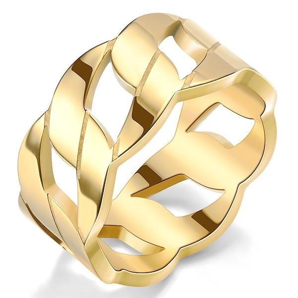 

Креативные кольца для мужчин, кольцо из нержавеющей стали, кубинская цепочка, дизайнерские украшения для папы, мамы, парня, девушки, 1 шт. #12