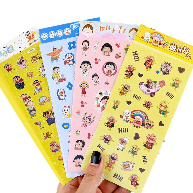 Cartoon Anime Stickers: Crayon Shin-chan, Chibi Maruko-chan, Doraemon – Fun DIY Journal Decals