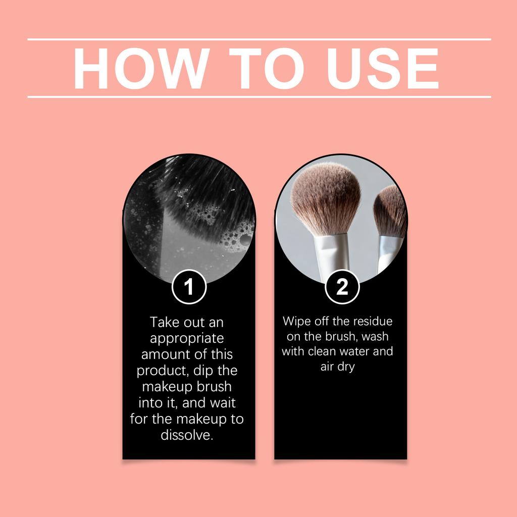 Makeup Brush Cleanser Gentle Cleans Eyebrow Brushes And Foundation Brushes For Daily Makeup Tool Care50ml