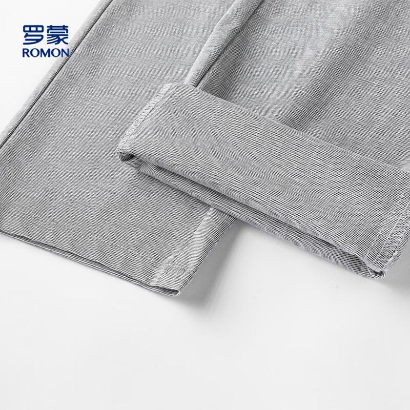 ROMON Men's Summer Linen Blend Ice Silk Casual Pants