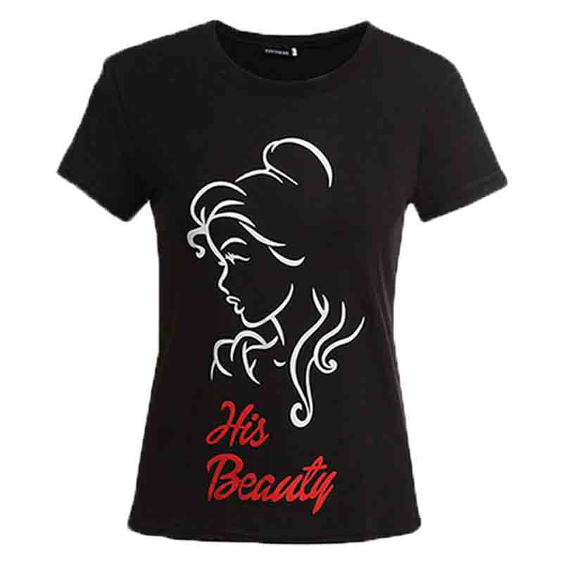 Beast Print Couple T Shirt Short Sleeve 