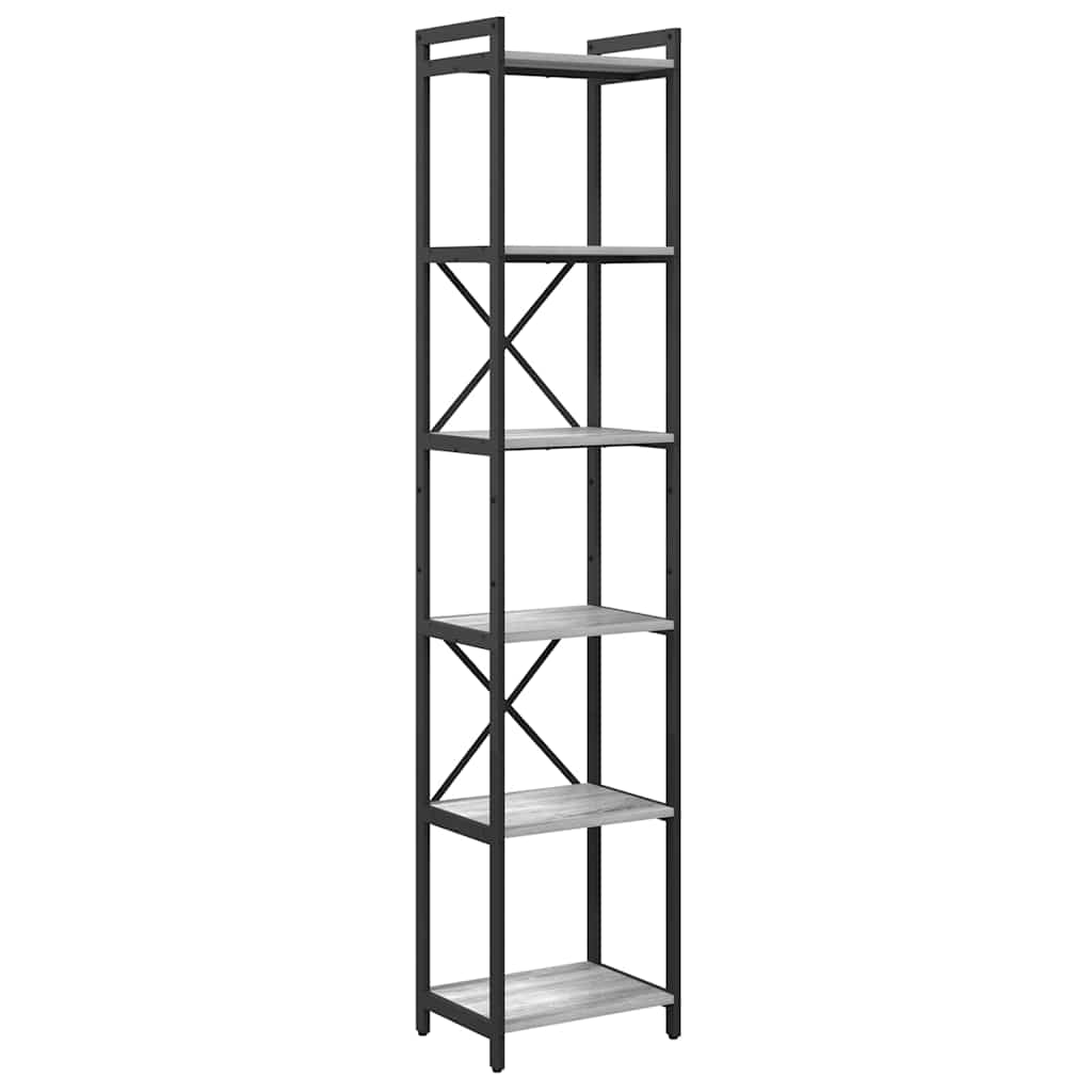 Bookshelf 40 x 30 x 189.5 cm Engineered Wood Grey Sonoma