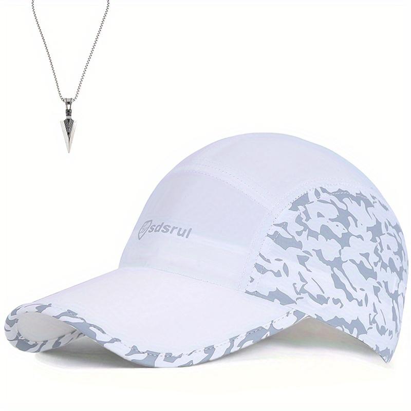 2pcs SDSRUI Quick-drying Baseball Cap Duck Tongue Cap Summer Arrow Pendant Necklace Set Men Women Fashion Leisure Couple Sun Hat