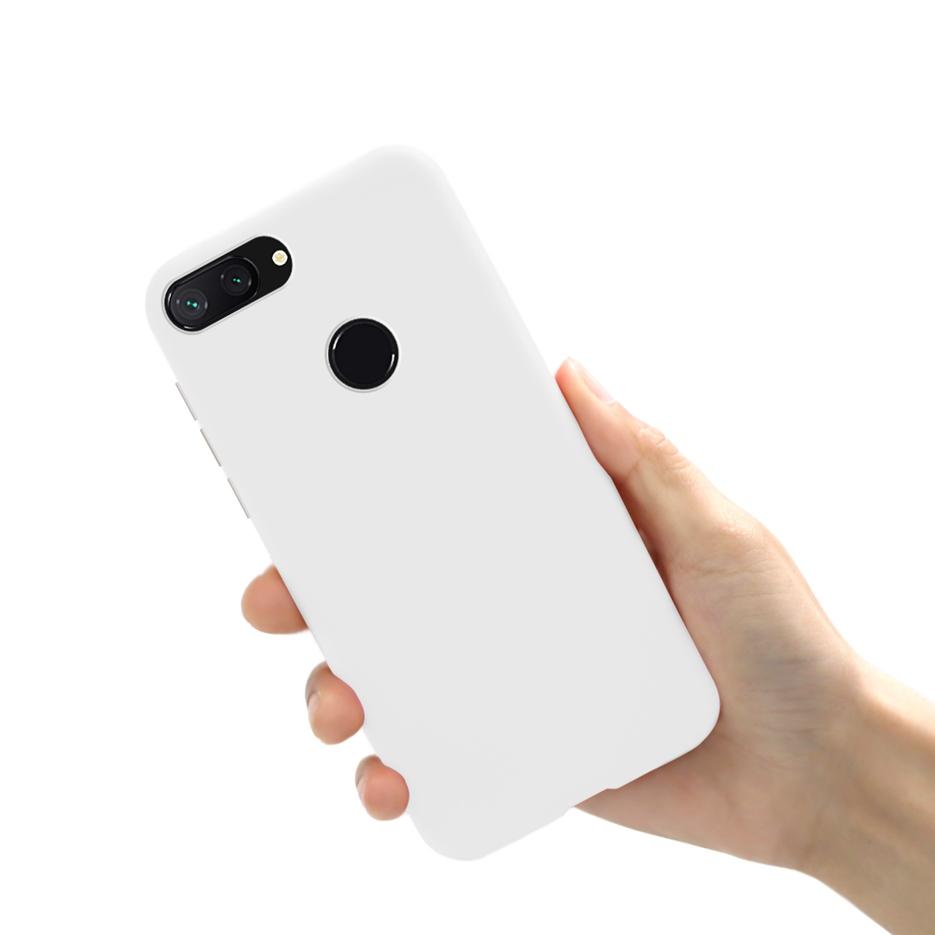 Custodia Morbida Per Xiaomi Mi 8 Lite Custodia Mi8 Lite Carina Color Caramella Pura Custodie Per Telefono Per Xiaomi Mi 8 Lite 8Lite Cover Posteriore Paraurti Antiurto