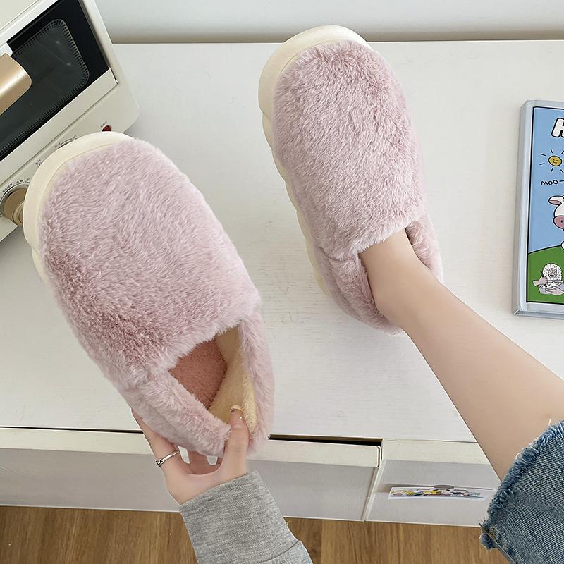 Mode 2024 Neue Damen Hausschuhe Lässige Mode Zuhause Einfarbige Hausschuhe Warm und Bequem