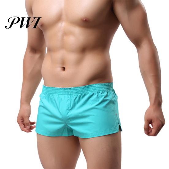 Underpants Soutong Men Skin-friendly Breathable Cotton Blend Boxer Brief Elastic Waistband for Gym Sports Briefs