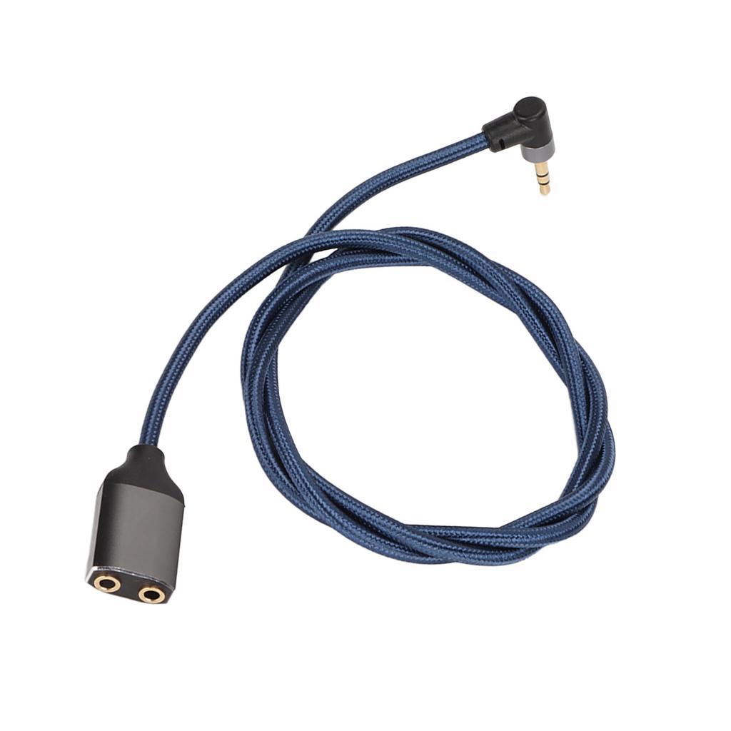 3.5mm Male to 2 Female Audio Cables Stable 90 Degree Right Angle to 2 Female Adapter Cables