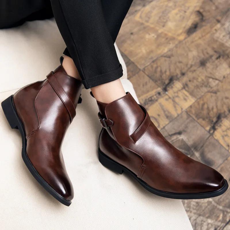 Neue Herren-Business-Casual-Stiefel für Herbst 2024 – Trendmode, große Größen 38–48
