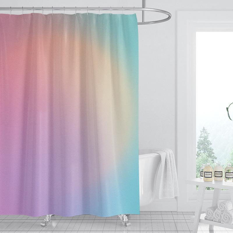 JINRUN Badezimmer verdickter wasserdichter Vorhang, schimmelfester Duschvorhang, Duschtrennwand-Vorhang, Duschvorhang, Badezimmer-Vorhang, kostenlose Perforation