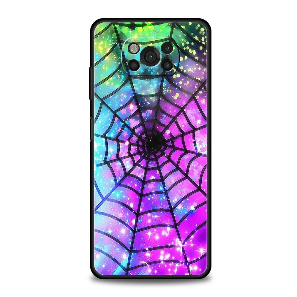 Spider Web Phone Case Cover for Xiaomi Poco F7 Ultra F6 F5 F4 F3 X6 X5 X4 X3 NFC C51 C55 M4 GT 5G Soft TPU Shell Fundas Capas