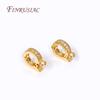18K Gold Plated Pave Zircon Round Shape Pendant Bail Clasp Pearl Enhancer Bail DIY Jewelry Making Necklace Bracelet Clip Buckle
