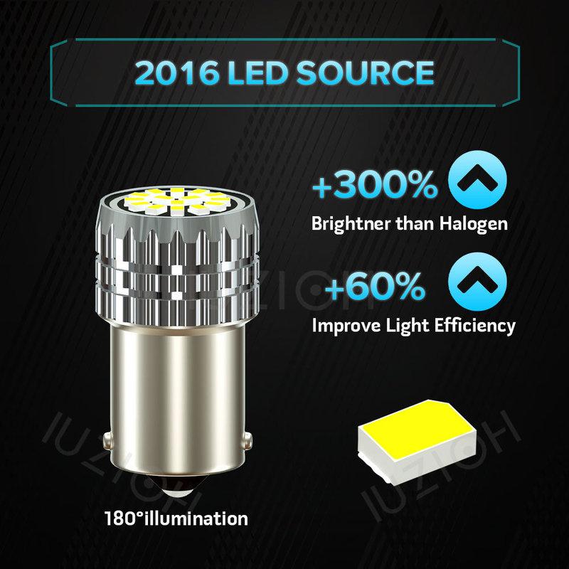 

IUZIOH 2PCS P21/5W BAY15D Bulb BA15S Led R5W R10W 1156 1157 P21W Brake Reverse Turn Signal Parking Tail Lamp Car Light 12V DRL 1156 ba15s P21W