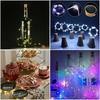 HOMZY Solar 10LED 20LED Wine Bottle Lights Cork Shape Fairy Lights Garland Christmas Light Copper Wire Home Room Decoration Lamp