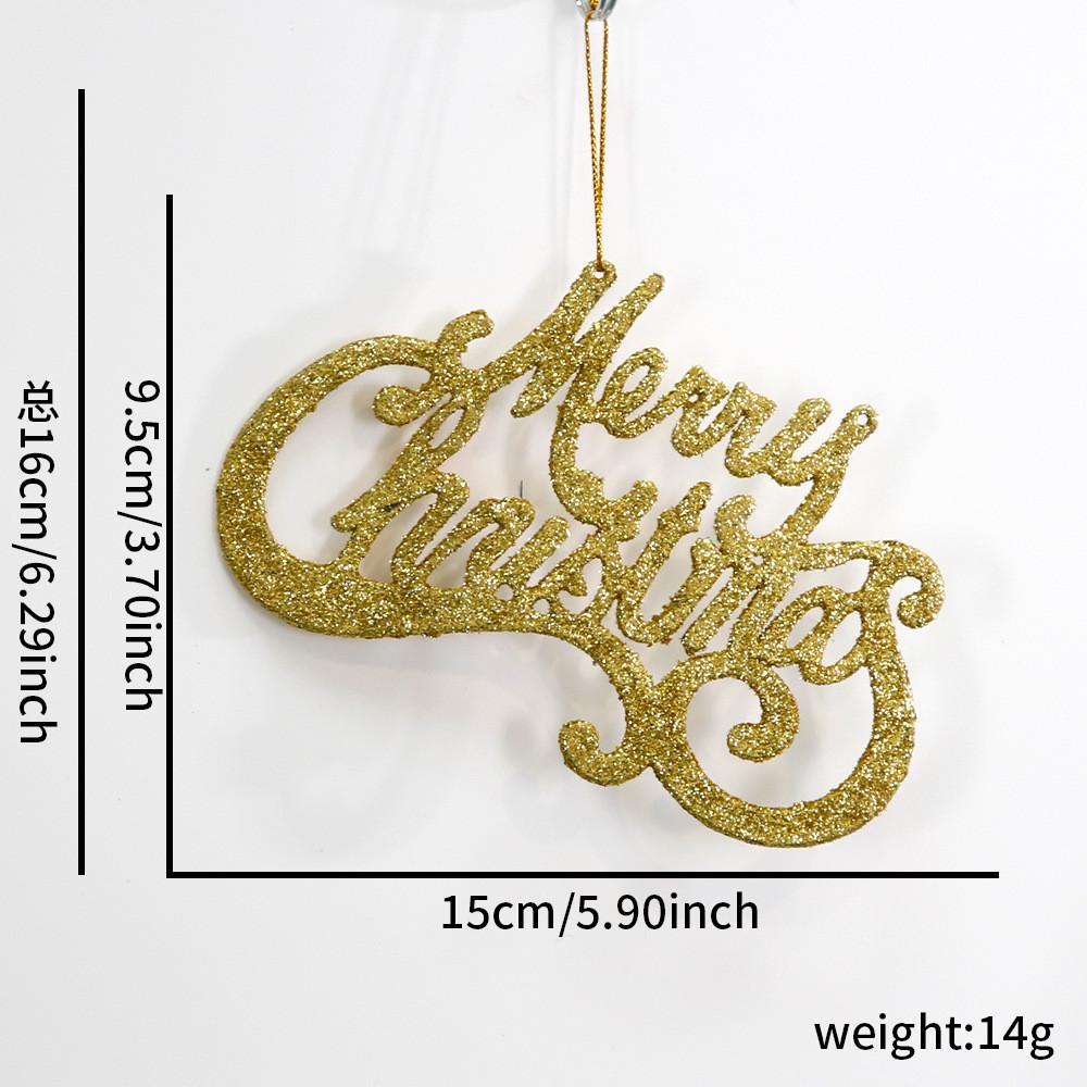 Tree Christmas Luxurious Decorations Stylish Glitter Letter Hanging Ornaments Celebrations For