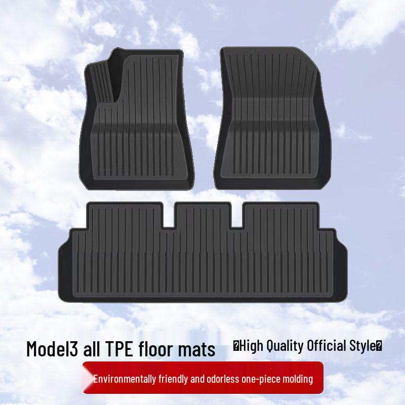 Tesla Model Y/3 Facelift Left-Hand Drive HK TPE Odorless Floor & Trunk Mats