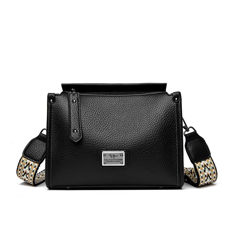 

2025 Женская Высококлассная Универсальная Сумка Кроссбоди и Подмышку из Мягкой Кожи: Большая вместимость, Модный дизайн 23.5 x 9.5 x 20 cm чёрный