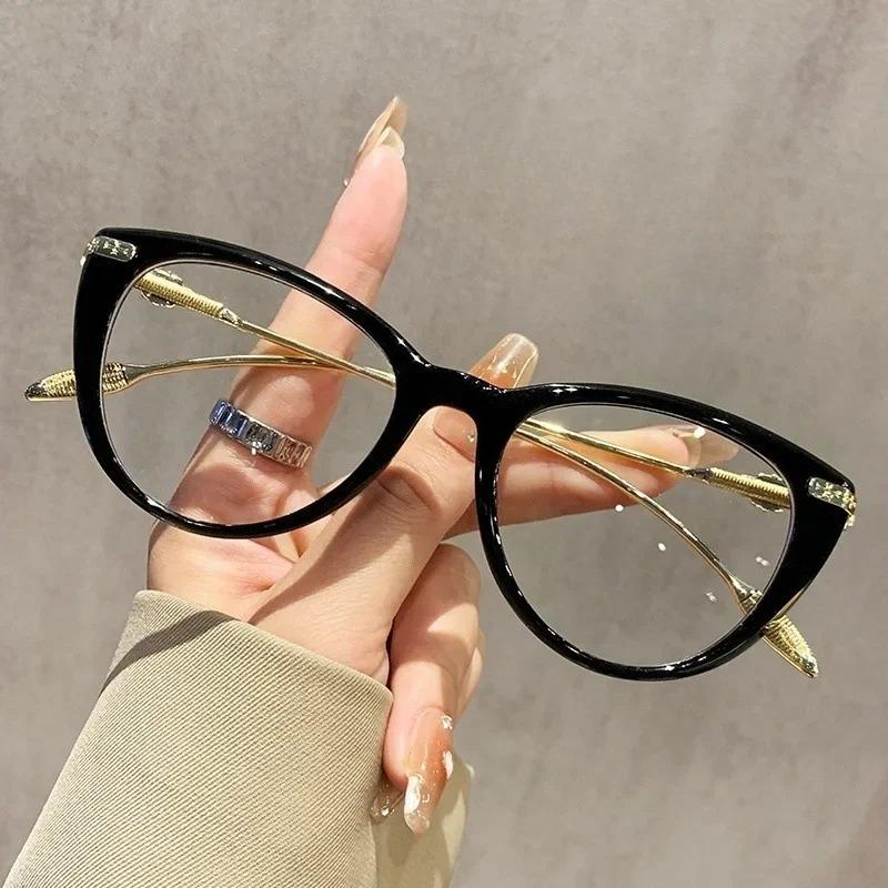 Cat Eye Oval Frame Reading Glasses For Women Blue Light Blocking Presbyopia Glasses Unisex Ultralight Far Sighted Eyeglassees