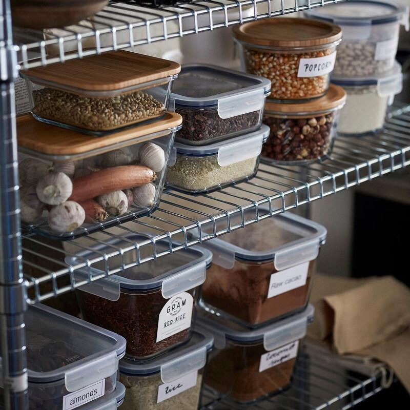 IKEA 365+ Kwadratowy Szklany Pojemnik na Żywność 600ml